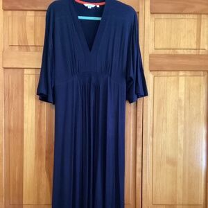 Boden Knit Navy Blue Maxi Dress Size 12
